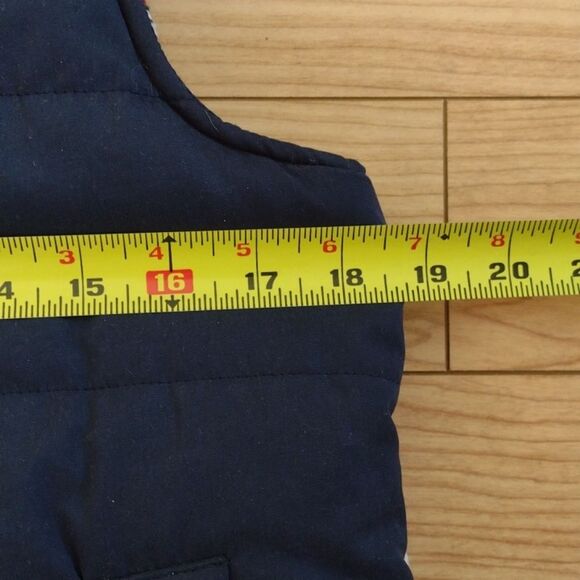 Oddi Blue Hooded Puffer Vest with Knit Back and Hood Size Small - Picture 13 of 14